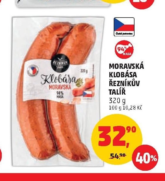 Moravská klobása Řezníkův Talíř