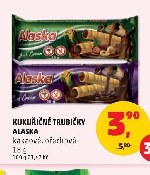 Kukuřičné trubičky Alaska