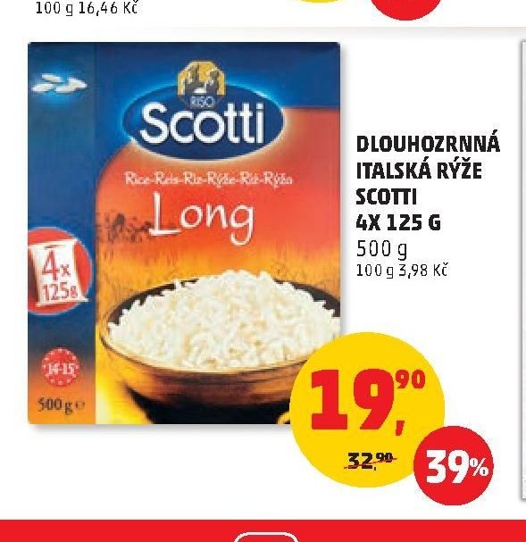 Dlouhozrnná italská rýže Scotti