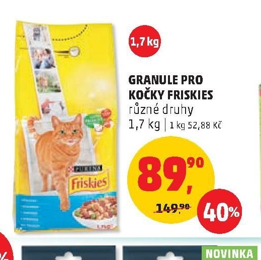 GRANULE PRO KOČKY FRISKIES 1,7 kg