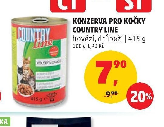 KONZERVA PRO KOČKY COUNTRY LINE 415 g