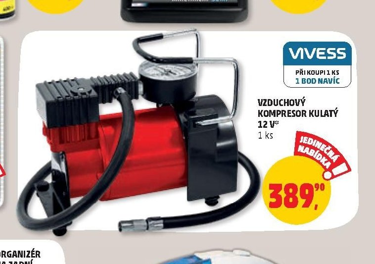 VZDUCHOVÝ KOMPRESOR KULATÝ 12 V