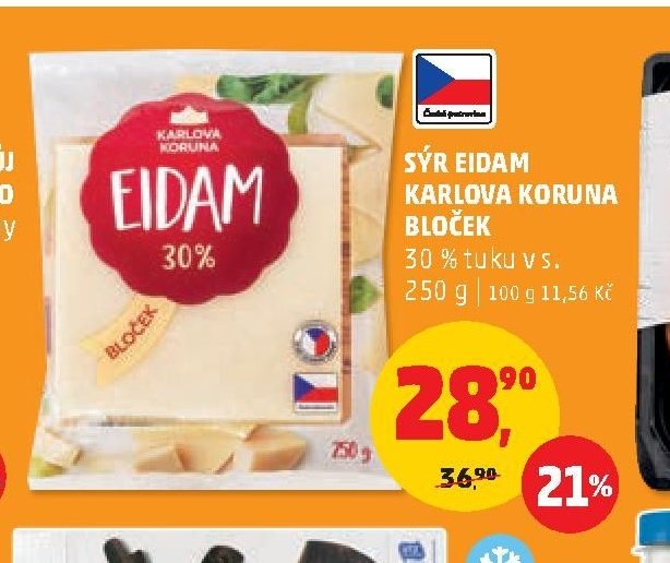 Sýr Eidam Karlova Koruna bloček