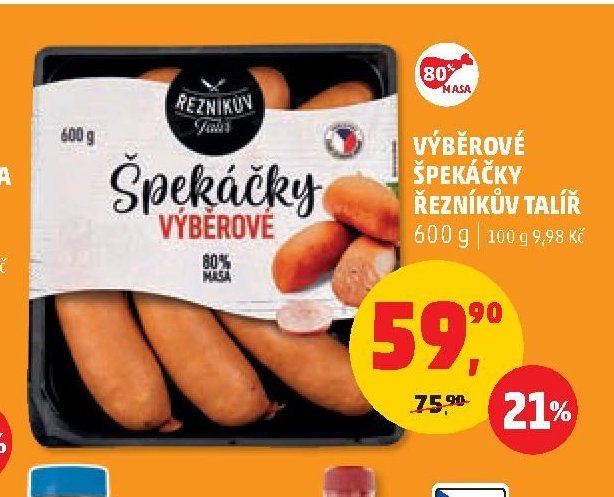 Výběrové špekáčky Řezníkův talíř