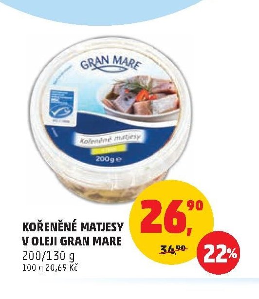 KOŘENĚNÉ MATJESY V OLEJI GRAN MARE