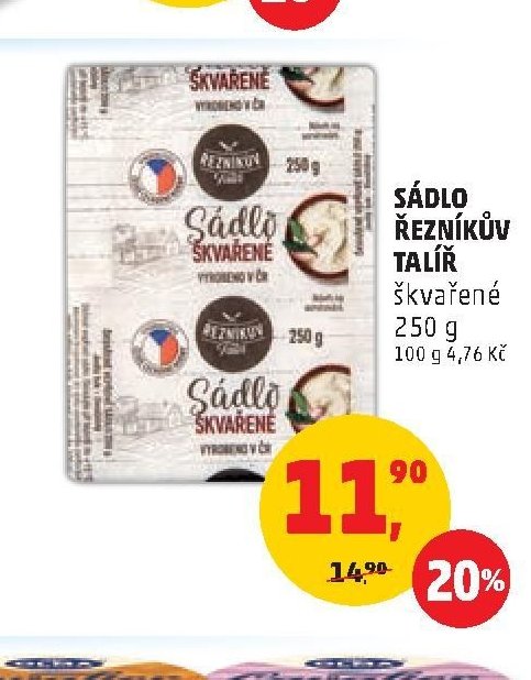 SÁDLO ŘEZNÍKŮV TALÍŘ ŠKVAŘENÉ