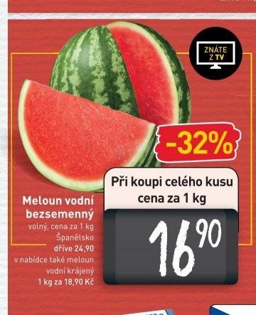 Meloun vodní bezsemenný