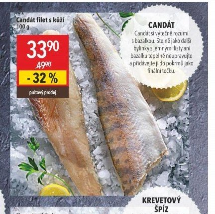 Candát filet s kůží