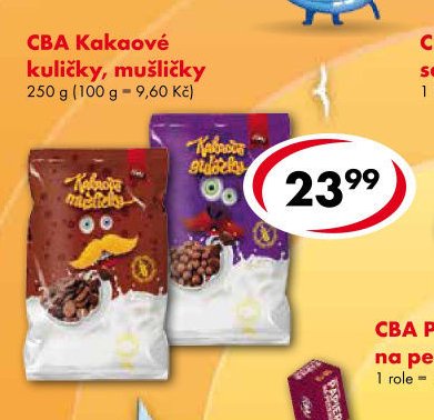 CBA Kakaové kuličky, mušličky