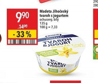 Madeta Jihočeský tvaroh s jogurtem
