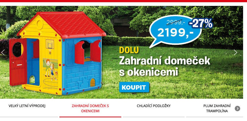 Zahradní domeček s okenicemi