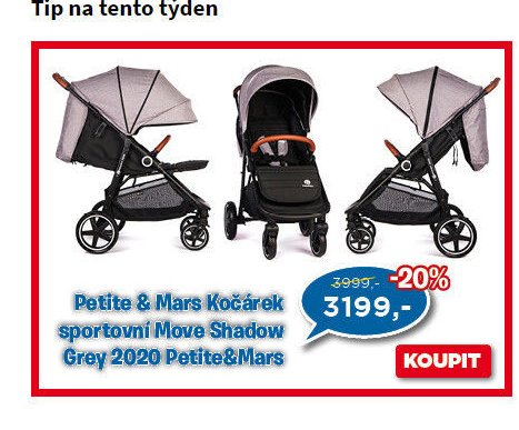 Petite & Mars Kočárek sportovní Move Shadow Grey 2020