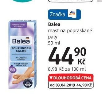Balea mast na popraskané paty