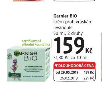 Garnier BIO krém proti vráskám levandule