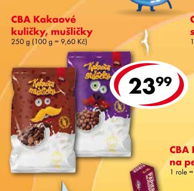 CBA Kakaové kuličky, mušličky