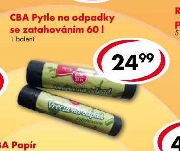 CBA Pytle na odpadky se zatahováním 60 l