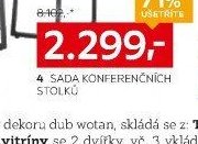 4 SADA KONFERENČNÍCH STOLKŮ