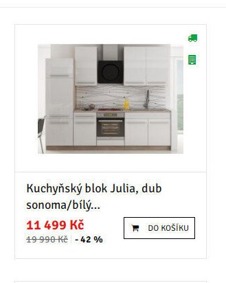 Kuchyňský blok Julia, dub sonoma/bílý... - ASKO akcniletaky.com