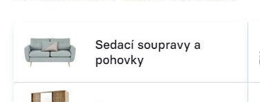 Sedací soupravy a pohovky