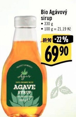 Agávový sirup bio Agis