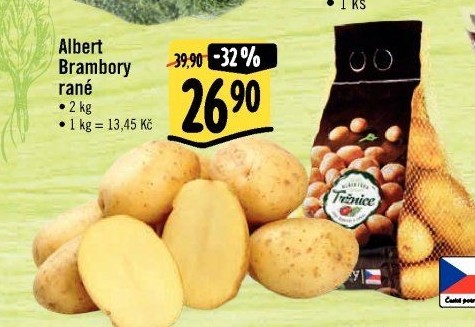Brambory konzumní rané Albert