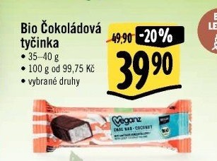 Čokoládová tyčinka bio Veganz