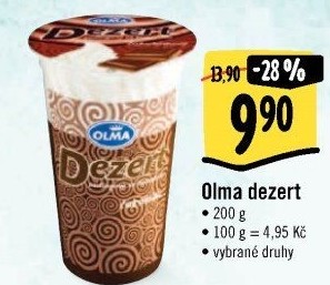 Dezert pudink se šlehačkou Olma