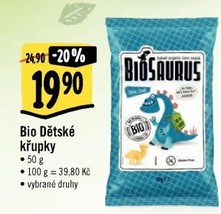 Křupky kukuřičné bez lepku Biosaurus