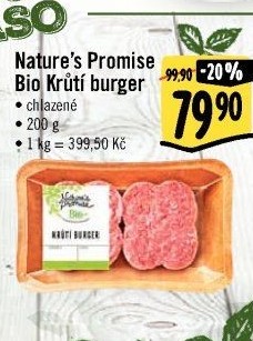 Krůtí burger bio Nature'