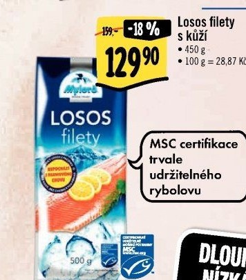Losos filety mražený Mylord