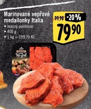 Marinované vepřové medailonky Italia Od řezníka na gril Albert