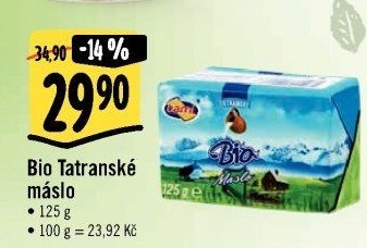Máslo Tatranské bio Tami