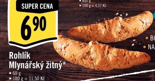 Rohlík Mlynářský žitný Albert