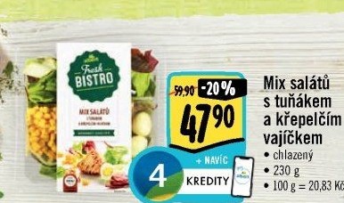 Salát s tuňákem a křepelčím vejcemAlbert Fresh Bistro