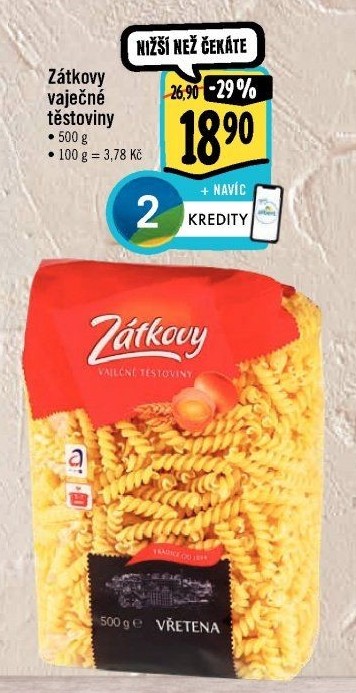 Těstoviny vaječné Zátkovy