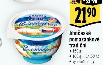 Tradiční pomazánkové Jihočeské Madeta