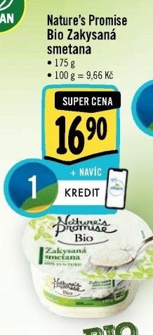 Zakysaná smetana bio Nature'