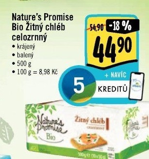 Žitný chléb bio Nature'