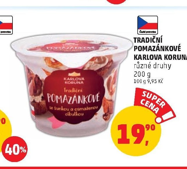 Tradiční pomazánkové Karlova Koruna