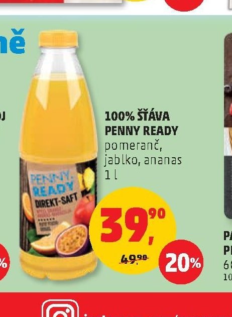 100% šťáva Penny Ready