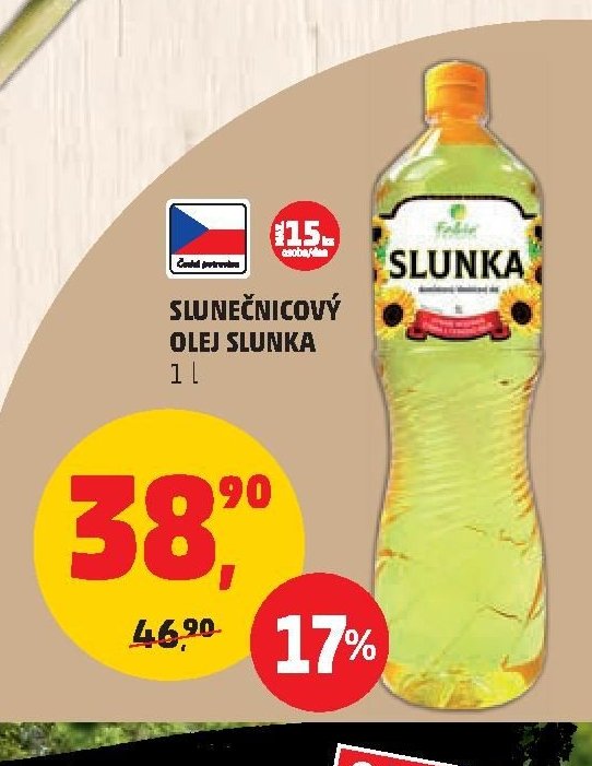 Slunečnicový olej Slunka