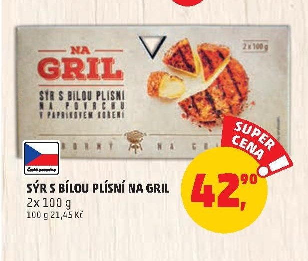 SÝR S BÍLOU PLÍSNÍ NA GRIL