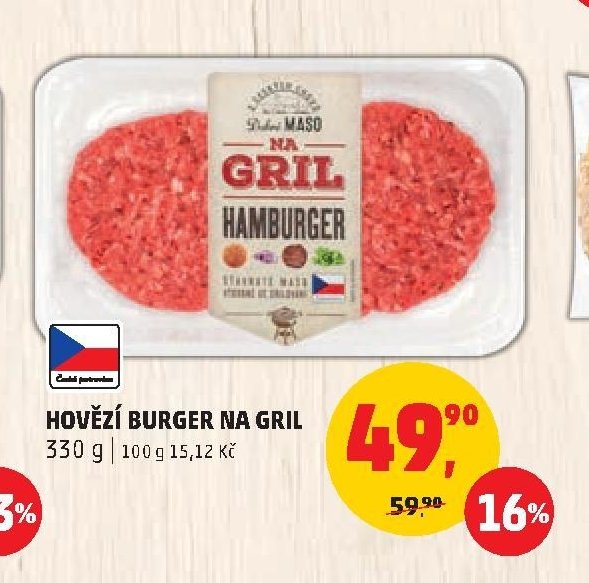 HOVĚZÍ BURGER NA GRIL
