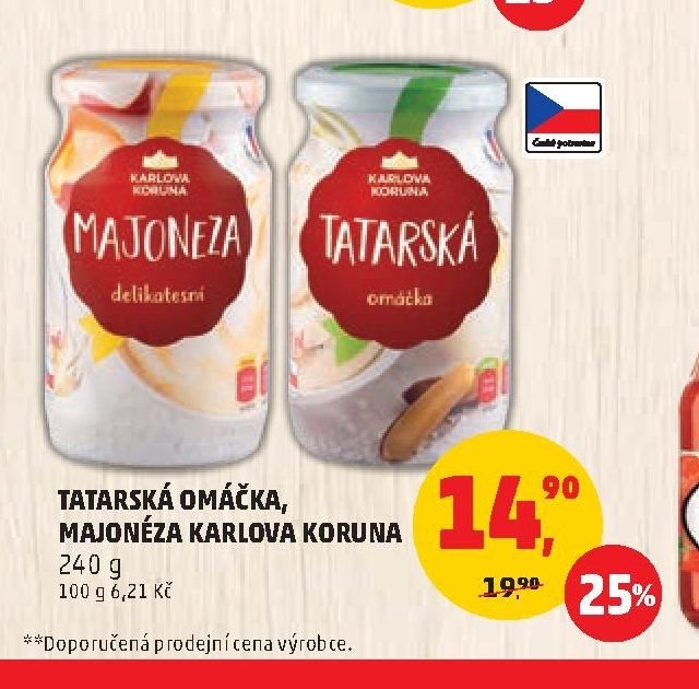 TATARSKÁ OMÁČKA / MAJONÉZA KARLOVA KORUNA