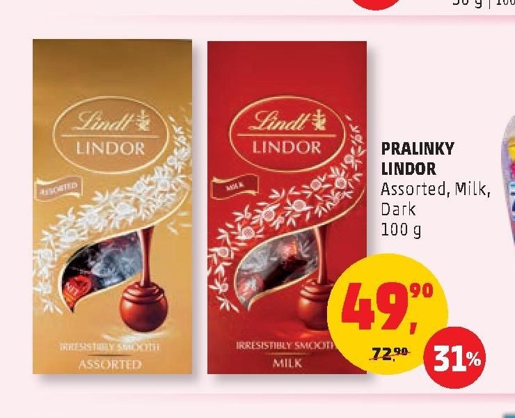 Pralinky Lindor
