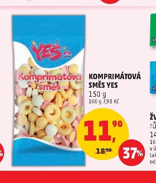 Komprimátová směs Yes