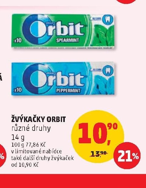 Žvýkačky Orbit