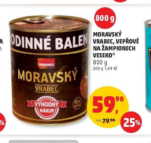 MORAVSKÝ VRABEC, VEPŘOVÉ NA ŽAMPIONECH VESEKO