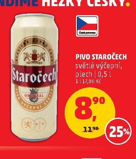 PIVO STAROČECH světlé výčepní, plech 0,5 l