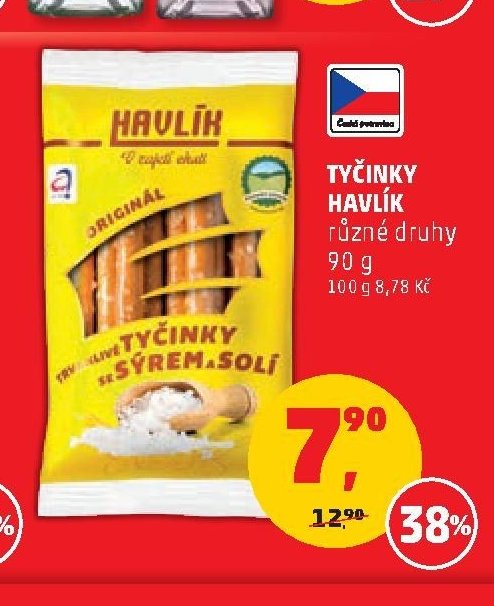 TYČINKY HAVLÍK různé druhy 90 g